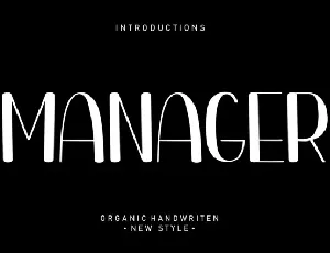 Manager Display font