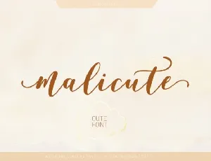 Malicute Script font