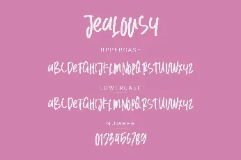 Jealousy Demo font