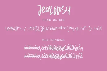 Jealousy Demo font