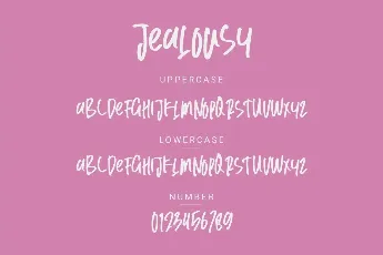 Jealousy Demo font