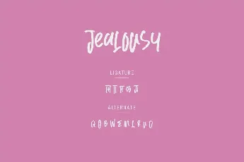 Jealousy Demo font