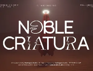 noble criatura Demo font