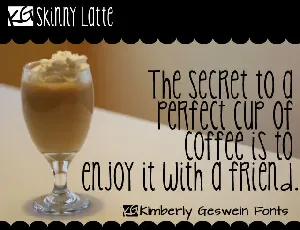 KG Skinny Latte font