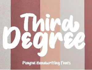 Third Degree font