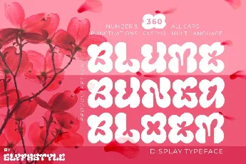 Blumebungabloem font