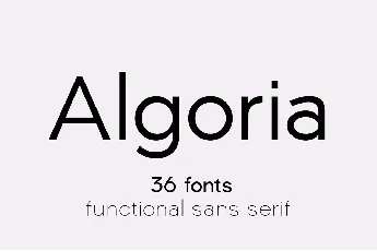 Algoria font