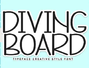 Diving Board Display font