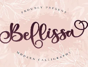 Bellissa - Personal Use font