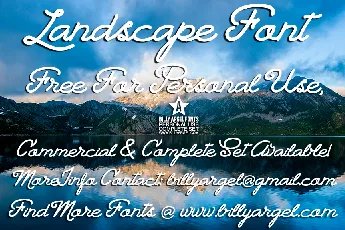 Landscape PERSONAL USE font