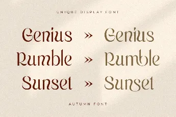 SS Autumn font