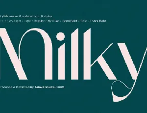 TBJ Milky font