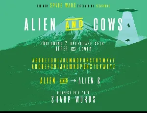 Aliens And Cows Sans font