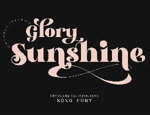 Glory Sunshine font