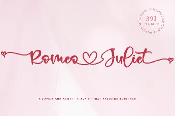 Romeo Juliet - Personal Use font