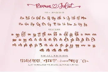 Romeo Juliet - Personal Use font