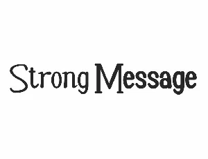 Strong Message Demo font