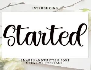 Started Typeface font