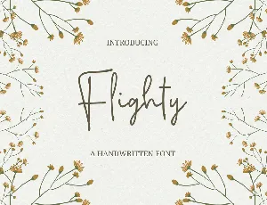 Flighty font