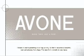 Avone font