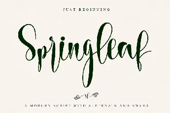 Springleaf - personal use font