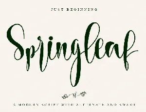 Springleaf - personal use font