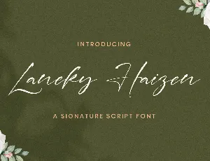 LANEKY HAIZEN font