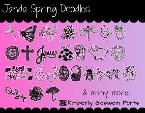 Janda Spring Doodles font