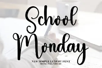 School Monday font