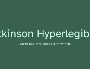 Atkinson Hyperlegible Family font