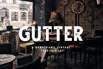 Gutter Handdrawn Sans Family font