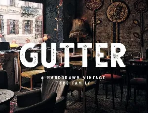 Gutter Handdrawn Sans Family font