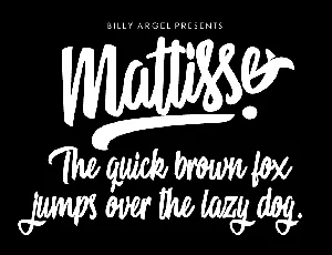 Mattisse Personal Use font