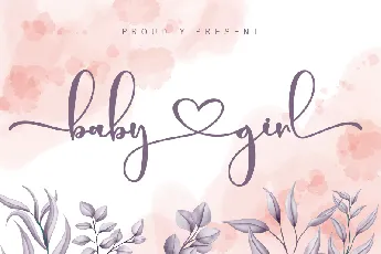 baby girl personal use font