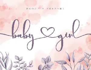 baby girl personal use font