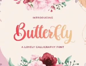 Butterfly Calligraphy font