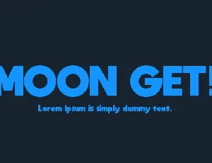 Moon Get! Sans Serif font