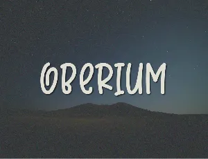 Oberium font