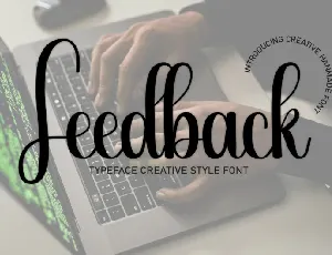 Feedback Script font