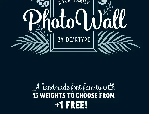 PhotoWall Family font