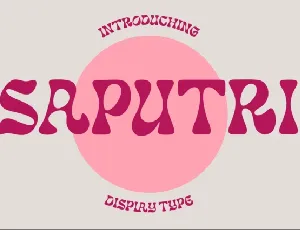 Saputri Display font