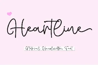 Heartline - Personal Use font