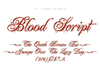 Blood Script font