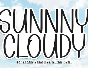 Sunny Cloudy Display font