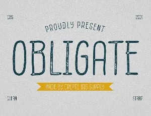 Obligate font