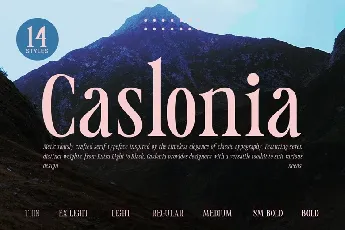 Caslonia font