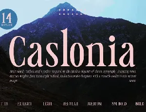 Caslonia font