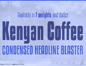 Kenyan Coffee Sans Family font