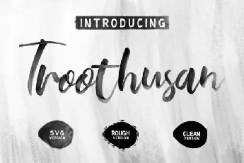 Troothusan Brush font