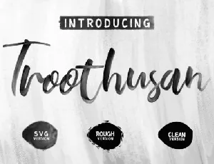 Troothusan Brush font